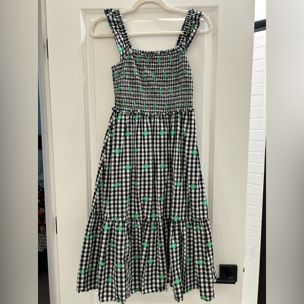 Kate Spade Gingham Voile Smocked Dress